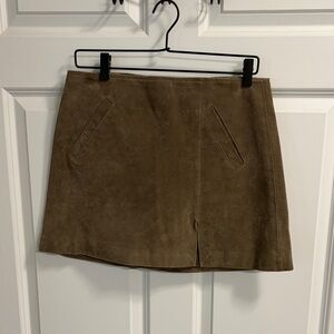 Blank NYC Tan Suede Mini Skirt